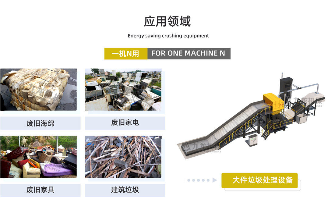 大件垃圾粉碎機應用物料 大件垃圾粉碎機應用物料